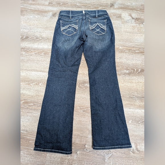 Ariat R.E.A.L. Mid Rise Bootcut Rosey Whipstitch Jeans Lakeshore Size 32 Long - Picture 12 of 14